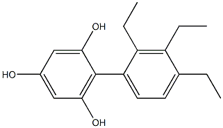 2-(2,3,4-Triethylphenyl)benzene-1,3,5-triol 结构式