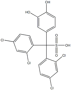 Bis(2,4-dichlorophenyl)(3,4-dihydroxyphenyl)methanesulfonic acid 结构式