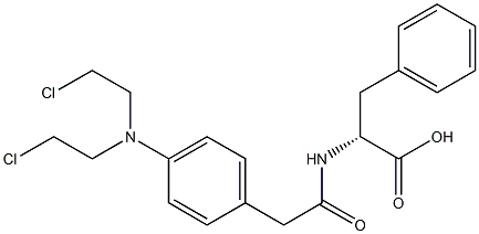 (R)-2-[[[p-[Bis(2-chloroethyl)amino]phenyl]acetyl]amino]-3-phenylpropanoic acid 结构式