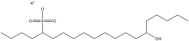 15-Hydroxyicosane-5-sulfonic acid potassium salt 结构式