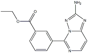 3-(2-Amino[1,2,4]triazolo[1,5-c]pyrimidin-5-yl)benzoic acid ethyl ester 结构式