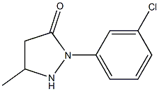 1-(3-Chlorophenyl)-3-methylpyrazolidin-5-one 结构式