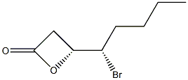 (S)-4-[(R)-1-Bromopentyl]oxetan-2-one 结构式