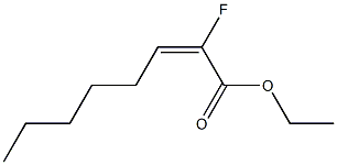 (E)-2-Fluoro-2-octenoic acid ethyl ester 结构式