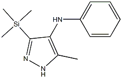 5-Methyl-4-(phenylamino)-3-(trimethylsilyl)-1H-pyrazole 结构式