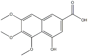 4-Hydroxy-5,6,7-trimethoxy-2-naphthoic acid 结构式