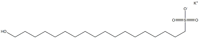 18-Hydroxyoctadecane-1-sulfonic acid potassium salt 结构式