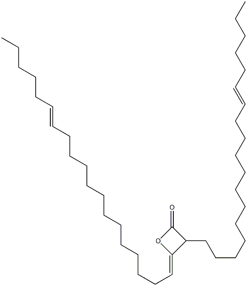 3-(12-Octadecenyl)-4-(13-nonadecen-1-ylidene)oxetan-2-one 结构式