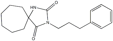 3-(3-Phenylpropyl)-2,4-dioxo-1,3-diazaspiro[4.6]undecane 结构式