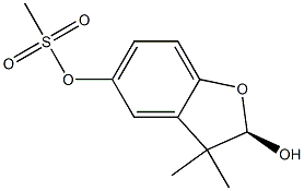 (R)-2,3-Dihydro-3,3-dimethyl-2,5-benzofurandiol 5-methanesulfonate 结构式