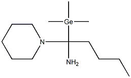 1-(Trimethylgermyl)-1-piperidinopentan-1-amine 结构式