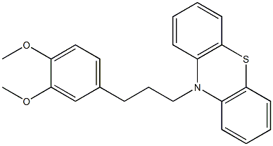 10-[3-(3,4-Dimethoxyphenyl)propyl]-10H-phenothiazine 结构式