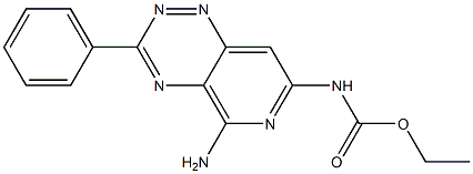 N-(5-Amino-3-phenylpyrido[3,4-e]-1,2,4-triazin-7-yl)carbamic acid ethyl ester 结构式