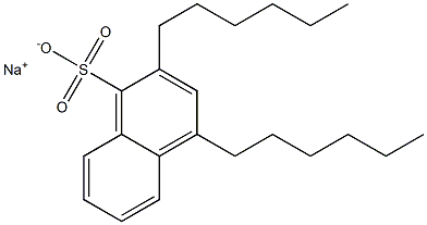 2,4-Dihexyl-1-naphthalenesulfonic acid sodium salt 结构式