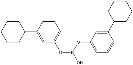 Phosphorous acid hydrogen bis(3-cyclohexylphenyl) ester 结构式