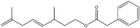 Phenylacetic acid 3,7-dimethyl-4,7-octadienyl ester 结构式