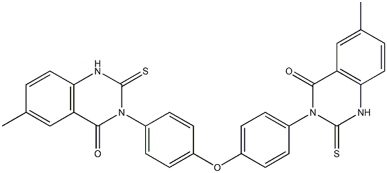 3,3'-[Oxybis(4,1-phenylene)]bis[1,2-dihydro-6-methyl-2-thioxoquinazolin-4(3H)-one] 结构式