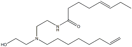 N-[2-[N-(2-Hydroxyethyl)-N-(7-octenyl)amino]ethyl]-5-octenamide 结构式