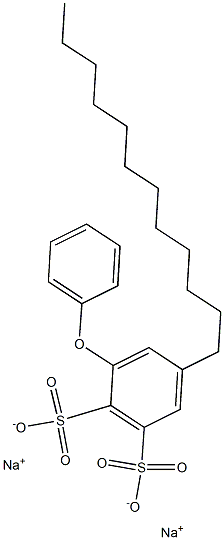 5-Dodecyl[oxybisbenzene]-2,3-disulfonic acid disodium salt 结构式