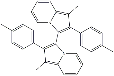 1,1'-Dimethyl-2,2'-bis(4-methylphenyl)-3,3'-biindolizine 结构式