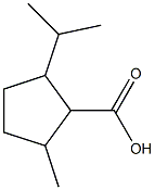 2-Methyl-5-(1-methylethyl)cyclopentane-1-carboxylic acid 结构式