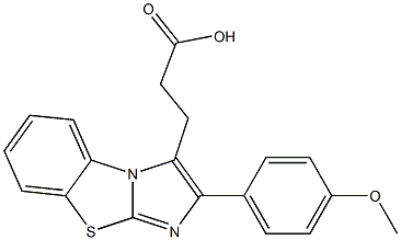 3-[2-(4-Methoxyphenyl)imidazo[2,1-b]benzothiazol-3-yl]propanoic acid 结构式