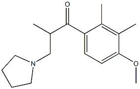 1-(4-Methoxy-2,3-dimethylphenyl)-2-methyl-3-(pyrrolidin-1-yl)-1-propanone 结构式