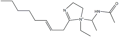 1-[1-(Acetylamino)ethyl]-1-ethyl-2-(2-octenyl)-2-imidazoline-1-ium 结构式