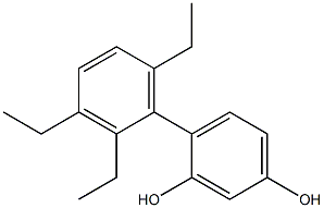 4-(2,3,6-Triethylphenyl)benzene-1,3-diol 结构式