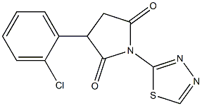 1-(1,3,4-Thiadiazol-2-yl)-3-(2-chlorophenyl)pyrrolidine-2,5-dione 结构式