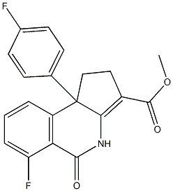 1,4,5,9b-Tetrahydro-6-fluoro-9b-(4-fluorophenyl)-5-oxo-2H-cyclopent[c]isoquinoline-3-carboxylic acid methyl ester 结构式