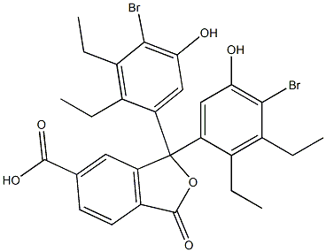 1,1-Bis(4-bromo-2,3-diethyl-5-hydroxyphenyl)-1,3-dihydro-3-oxoisobenzofuran-6-carboxylic acid 结构式