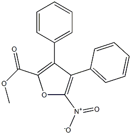 3,4-Diphenyl-5-nitro-2-furancarboxylic acid methyl ester 结构式
