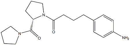 1-[(2S)-2-(1-Pyrrolidinylcarbonyl)-1-pyrrolidinyl]-4-(4-aminophenyl)-1-butanone 结构式