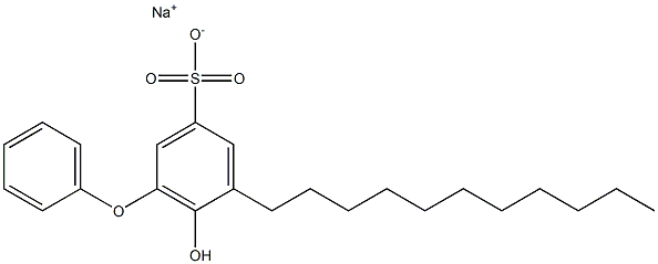 6-Hydroxy-5-undecyl[oxybisbenzene]-3-sulfonic acid sodium salt 结构式