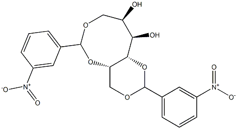 1-O,3-O:2-O,6-O-Bis(3-nitrobenzylidene)-D-glucitol 结构式