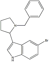 3-(1-Benzyl-2-pyrrolidinyl)-5-bromo-1H-indole 结构式