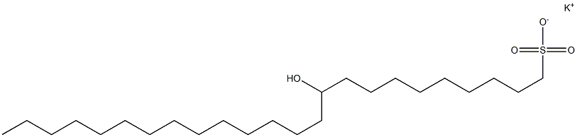 10-Hydroxytetracosane-1-sulfonic acid potassium salt 结构式