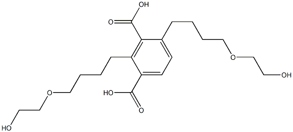 2,4-Bis(7-hydroxy-5-oxaheptan-1-yl)isophthalic acid 结构式