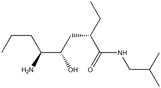 (2S,4S,5S)-N-(2-Methylpropyl)-5-amino-2-ethyl-4-hydroxyoctanamide 结构式