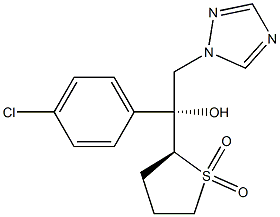 (1R)-1-(4-Chlorophenyl)-1-[[(2S)-tetrahydrothiophene 1,1-dioxide]-2-yl]-2-(1H-1,2,4-triazol-1-yl)ethanol 结构式