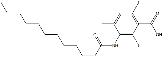 3-Lauroylamino-2,4,6-triiodobenzoic acid 结构式