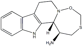 [1S,6R,13bR,(+)]-1-Amino-1,2,7,8,13,13b-hexahydro[1,6,2]oxathiazepino[2',3':1,2]pyrido[3,4-b]indole 结构式