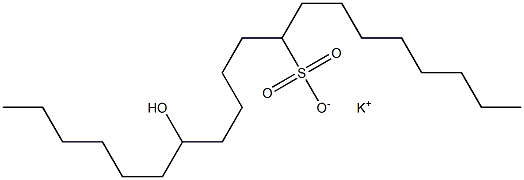 14-Hydroxyicosane-9-sulfonic acid potassium salt 结构式
