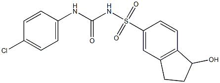 N-[(4-Chlorophenyl)carbamoyl]-1-hydroxyindane-5-sulfonamide 结构式