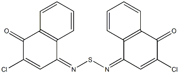 Bis[[(1-oxo-2-chloro-1,4-dihydronaphthalen)-4-ylidene]amino] sulfide 结构式