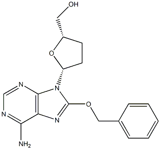 8-Benzyloxy-2',3'-dideoxyadenosine 结构式