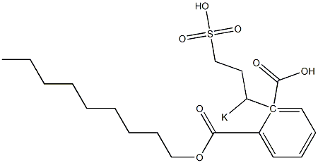 Phthalic acid 1-nonyl 2-(1-potassiosulfopropyl) ester 结构式