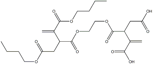 3,3'-[Ethylenebis(oxycarbonyl)]bis(1-butene-2,4-dicarboxylic acid dibutyl) ester 结构式