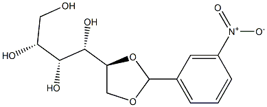 1-O,2-O-(3-Nitrobenzylidene)-D-glucitol 结构式